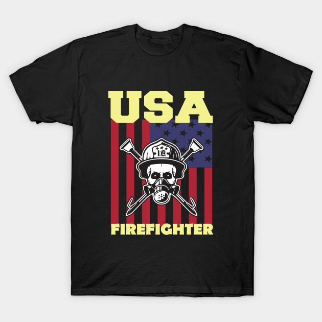 USA FIREFIGHTER T-Shirt by 99% Match